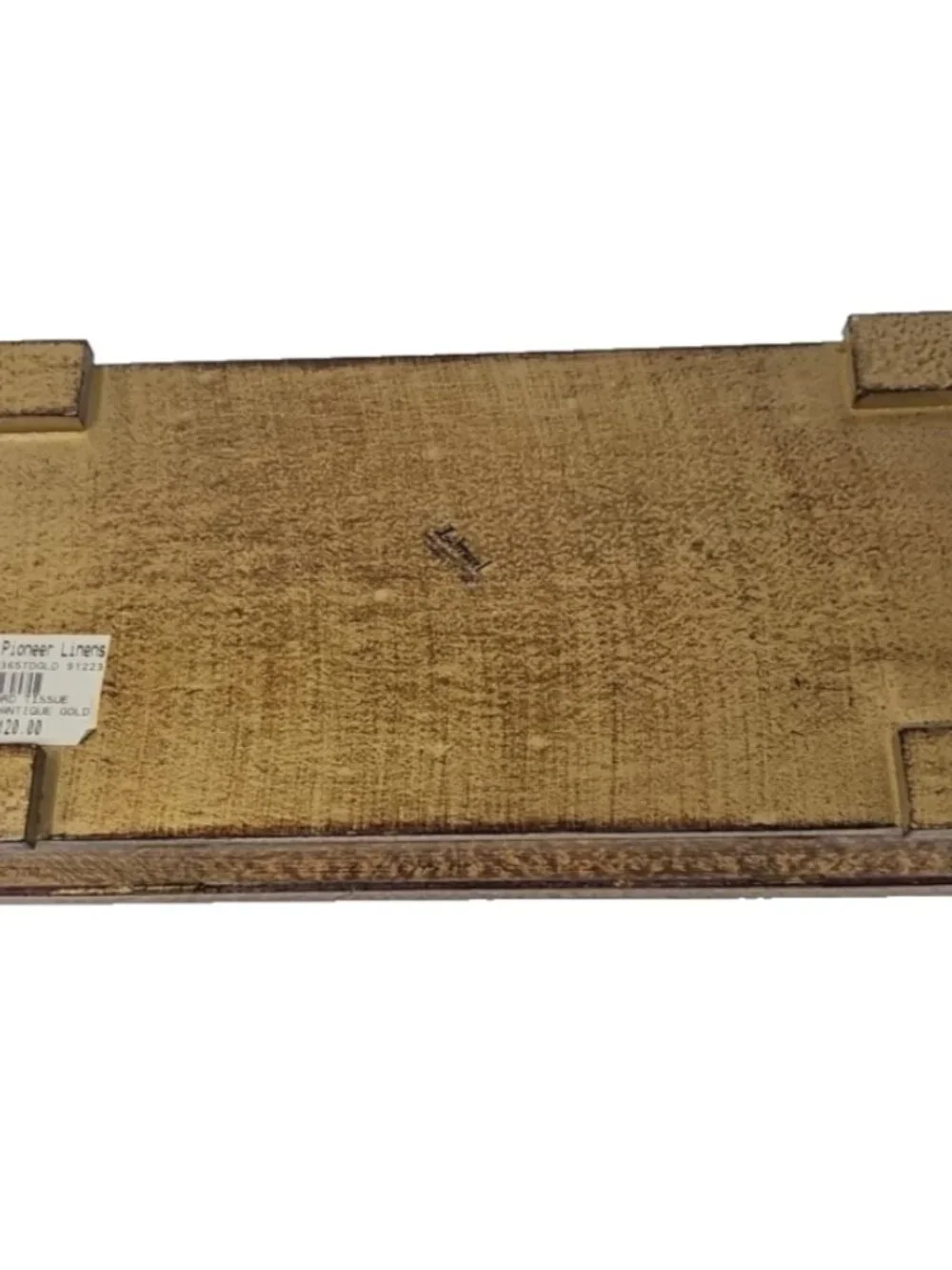 Vintage 1990s Labrazel Italian Florentine Gilded Wood Tissue Box Luxury Label